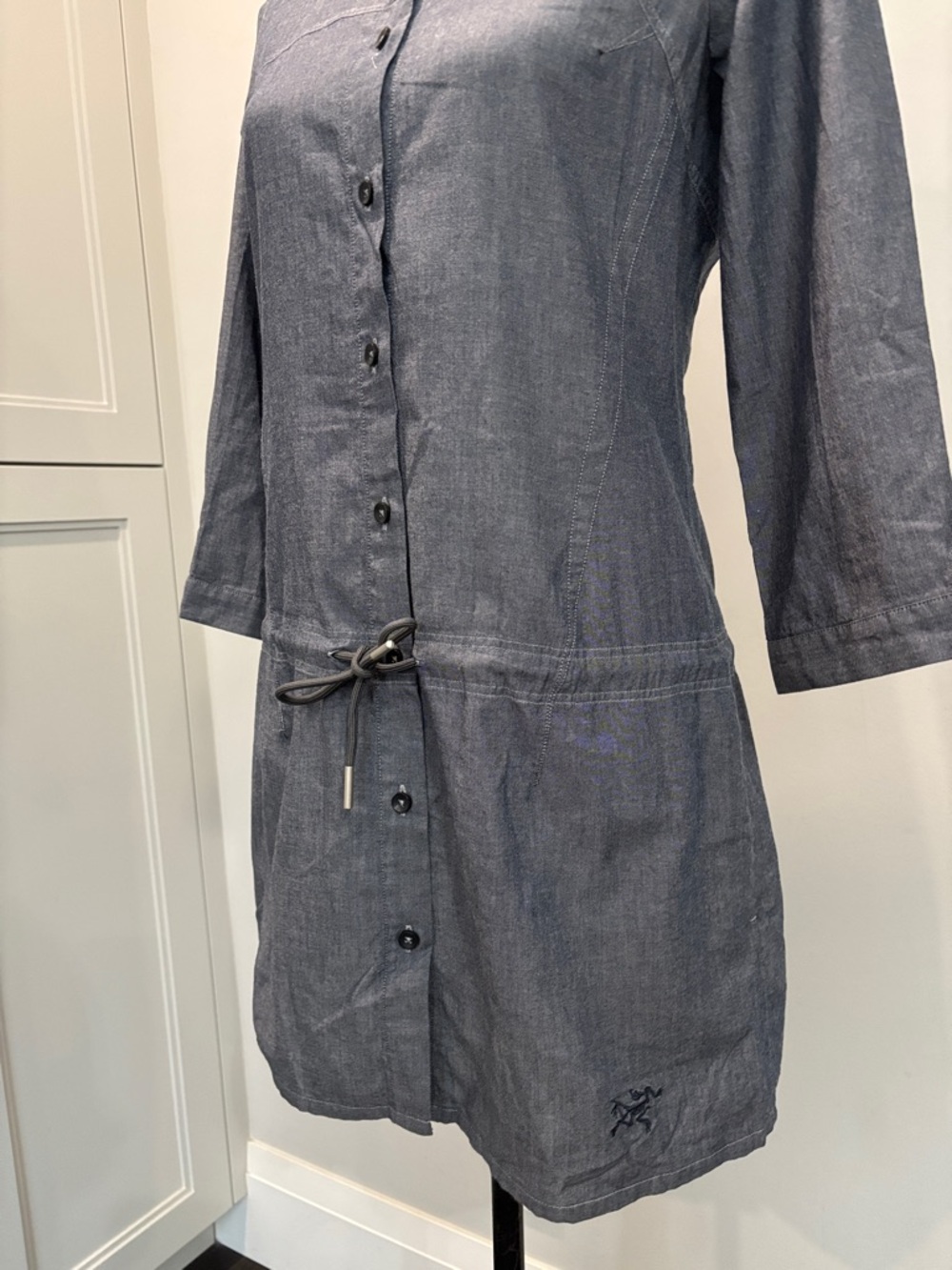Arc'teryx Blanchard Tunic Shirt Drawstring Grey 3/4 Sleeve Sz S - Picture 8 of 16